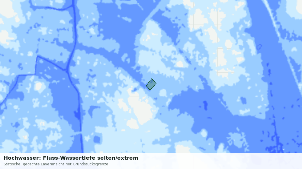 Statische Kartenansicht: Hochwasser: Fluss-Wassertiefe selten/extrem