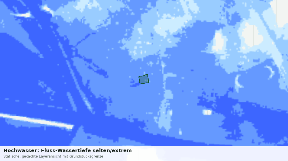 Statische Kartenansicht: Hochwasser: Fluss-Wassertiefe selten/extrem