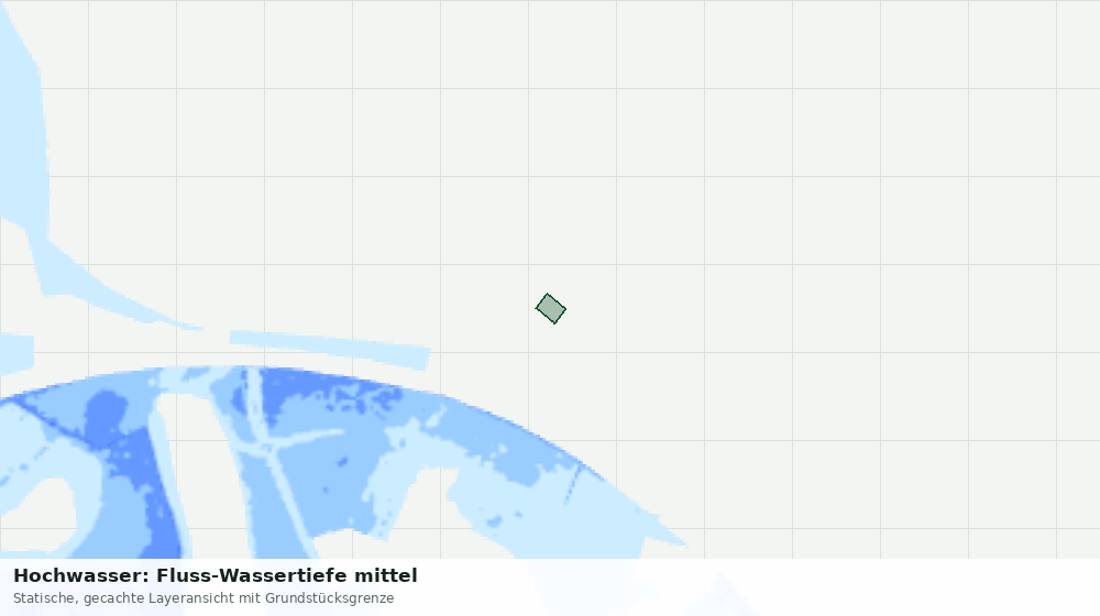Statische Kartenansicht: Hochwasser: Fluss-Wassertiefe mittel