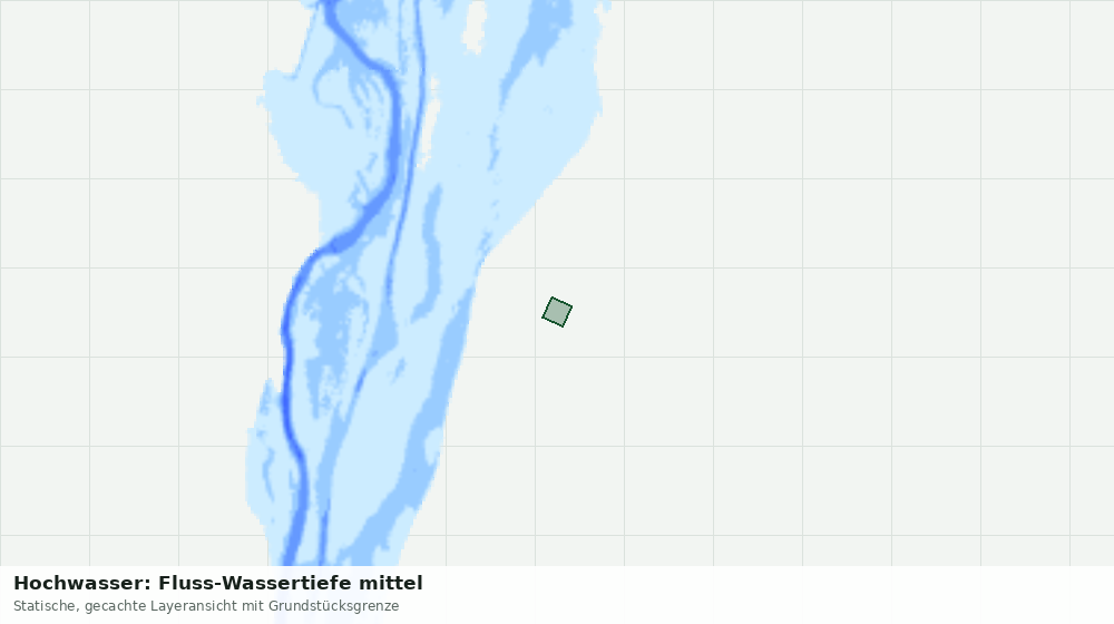 Statische Kartenansicht: Hochwasser: Fluss-Wassertiefe mittel