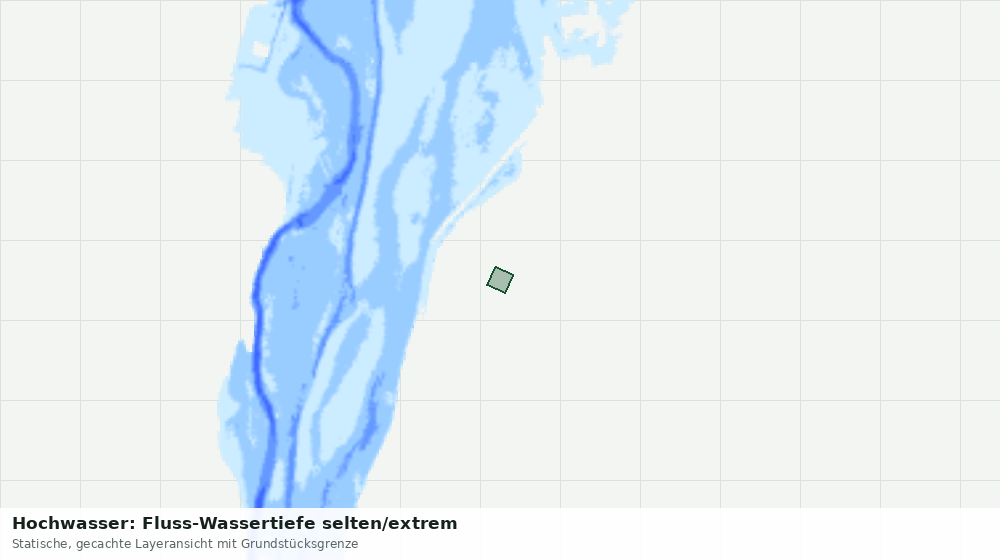 Statische Kartenansicht: Hochwasser: Fluss-Wassertiefe selten/extrem