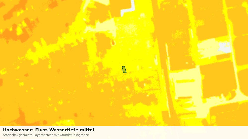 Statische Kartenansicht: Hochwasser: Fluss-Wassertiefe mittel