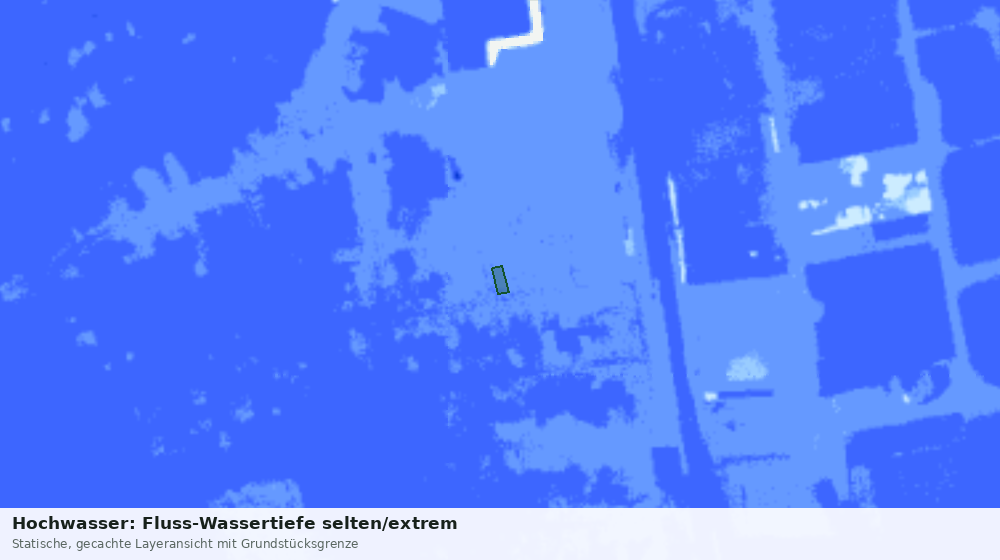Statische Kartenansicht: Hochwasser: Fluss-Wassertiefe selten/extrem
