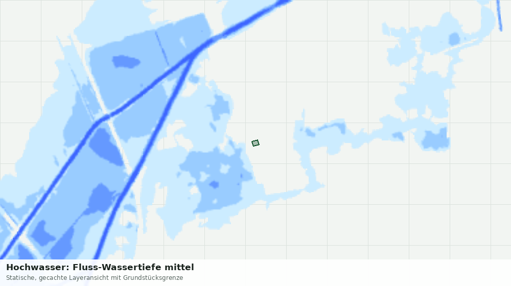 Statische Kartenansicht: Hochwasser: Fluss-Wassertiefe mittel
