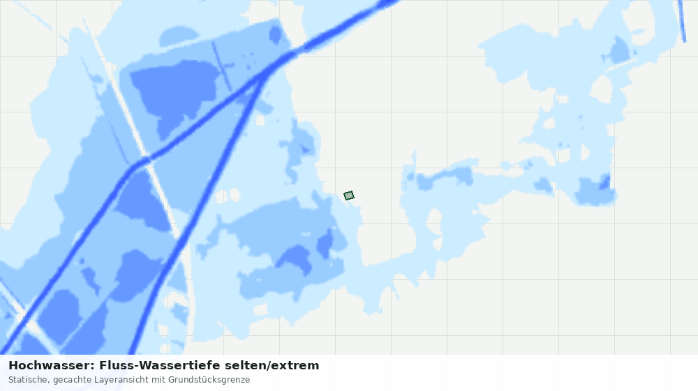 Statische Kartenansicht: Hochwasser: Fluss-Wassertiefe selten/extrem