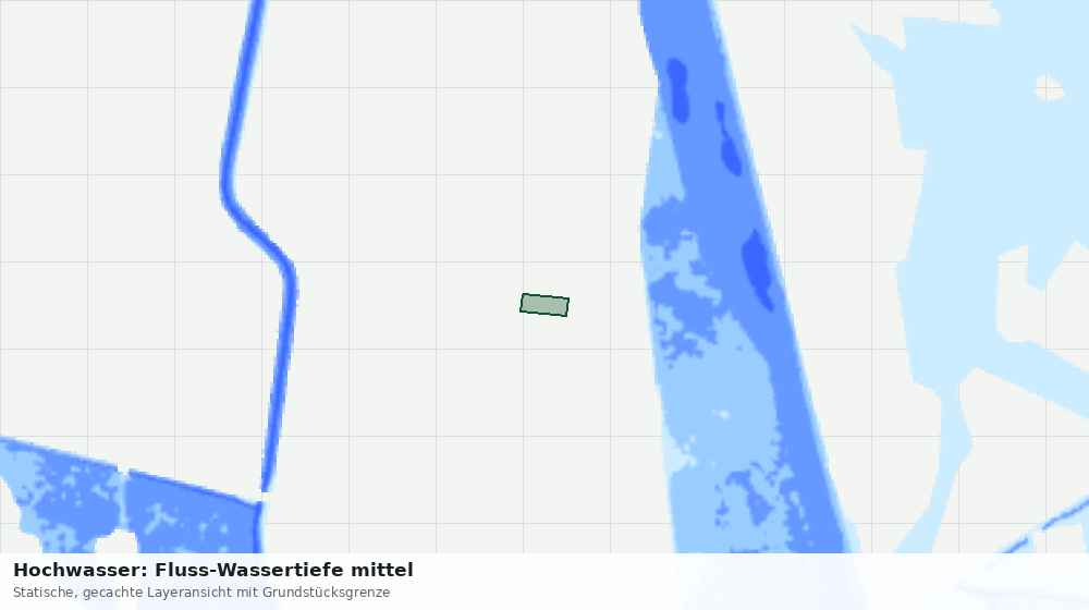 Statische Kartenansicht: Hochwasser: Fluss-Wassertiefe mittel