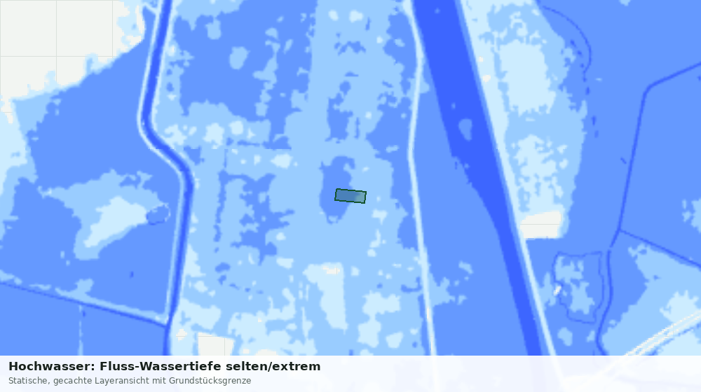 Statische Kartenansicht: Hochwasser: Fluss-Wassertiefe selten/extrem