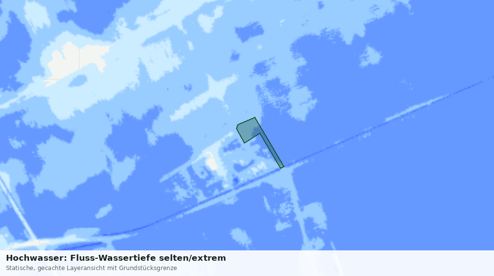 Statische Kartenansicht: Hochwasser: Fluss-Wassertiefe selten/extrem