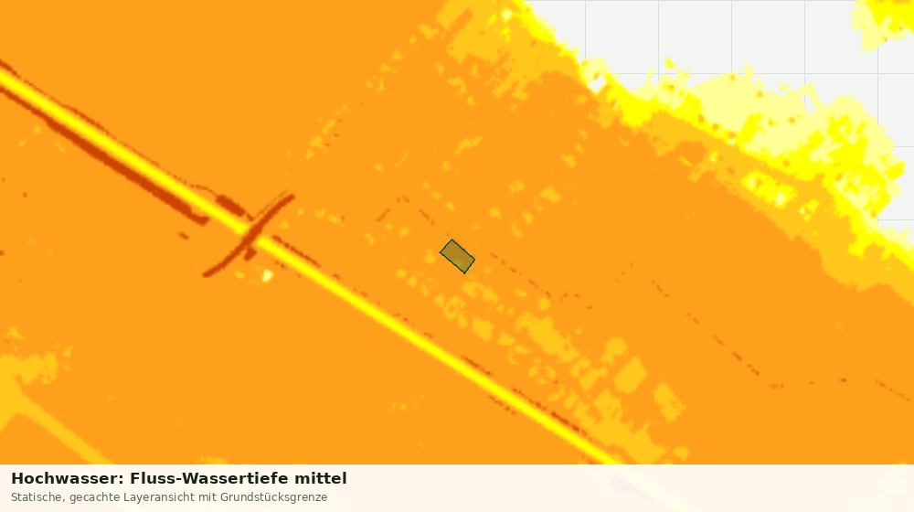 Statische Kartenansicht: Hochwasser: Fluss-Wassertiefe mittel