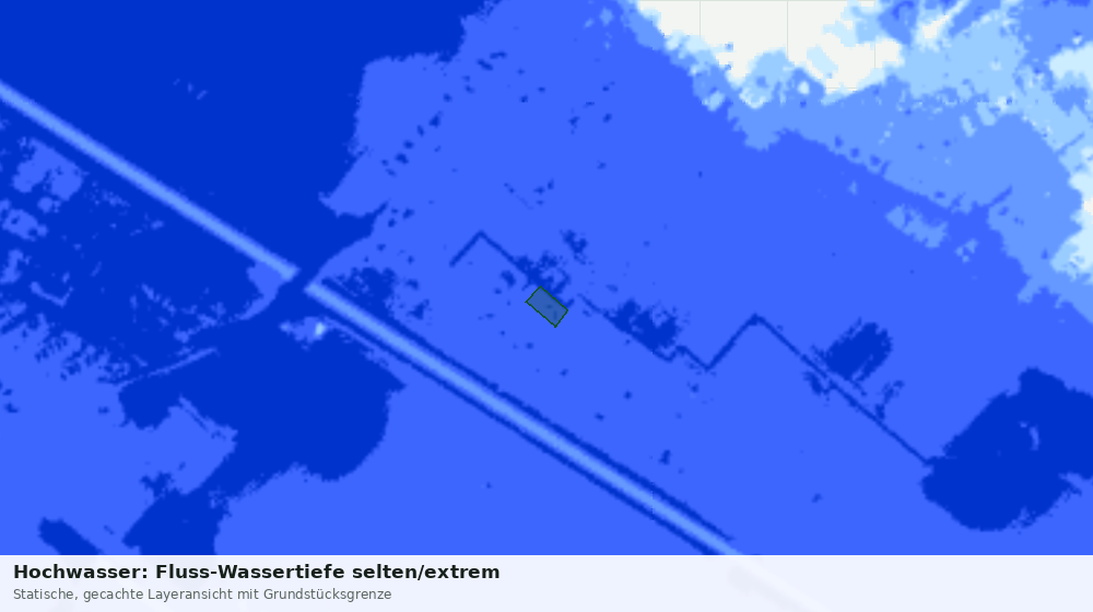 Statische Kartenansicht: Hochwasser: Fluss-Wassertiefe selten/extrem