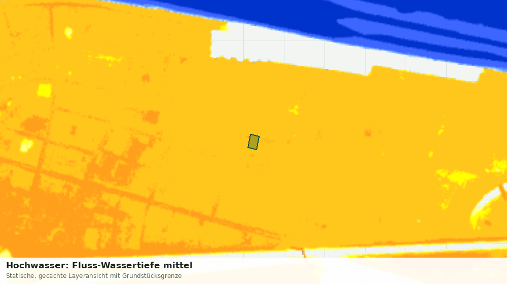 Statische Kartenansicht: Hochwasser: Fluss-Wassertiefe mittel