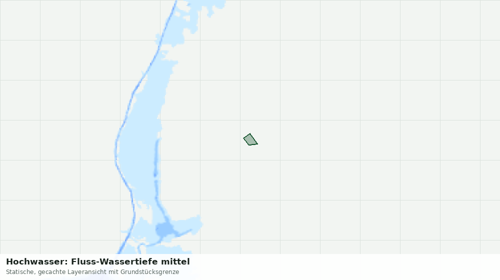 Statische Kartenansicht: Hochwasser: Fluss-Wassertiefe mittel