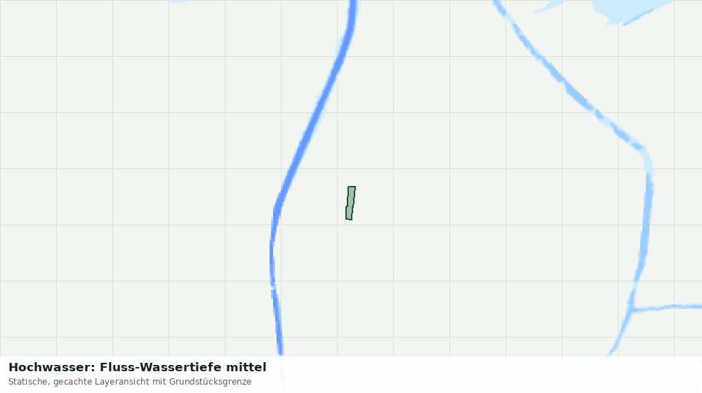Statische Kartenansicht: Hochwasser: Fluss-Wassertiefe mittel