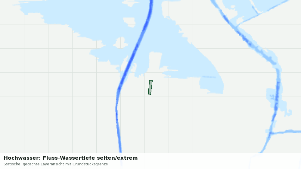 Statische Kartenansicht: Hochwasser: Fluss-Wassertiefe selten/extrem