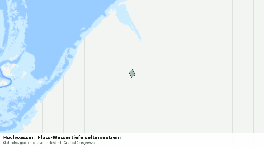 Statische Kartenansicht: Hochwasser: Fluss-Wassertiefe selten/extrem
