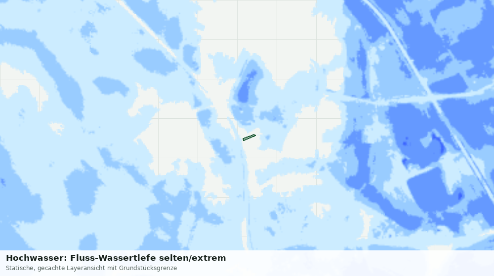 Statische Kartenansicht: Hochwasser: Fluss-Wassertiefe selten/extrem