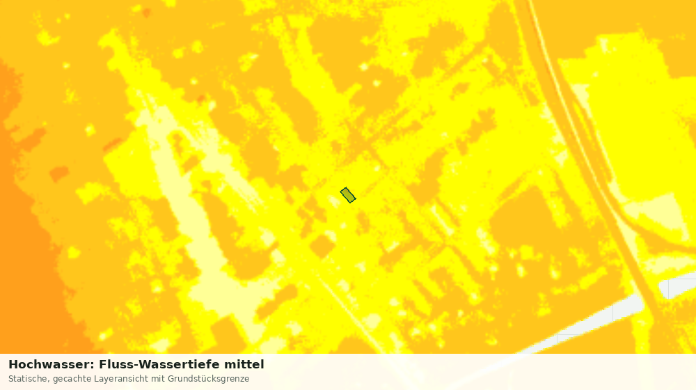 Statische Kartenansicht: Hochwasser: Fluss-Wassertiefe mittel