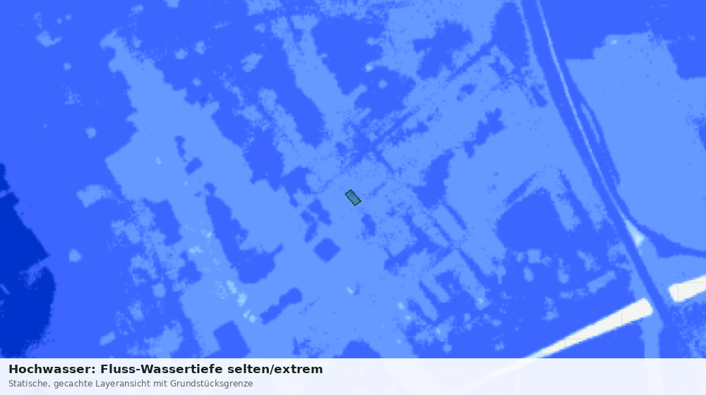 Statische Kartenansicht: Hochwasser: Fluss-Wassertiefe selten/extrem