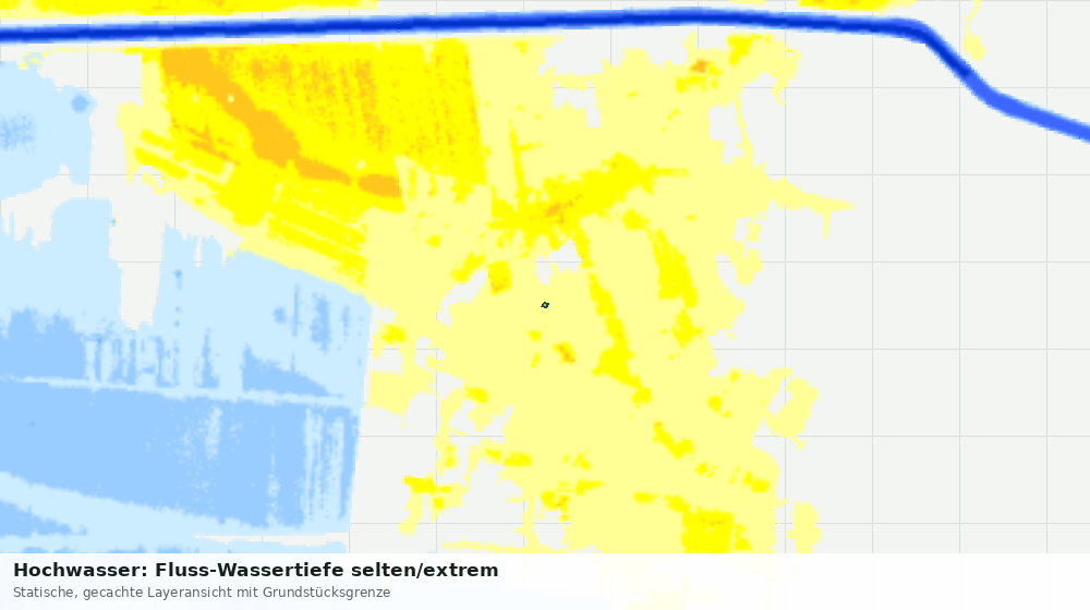 Statische Kartenansicht: Hochwasser: Fluss-Wassertiefe selten/extrem