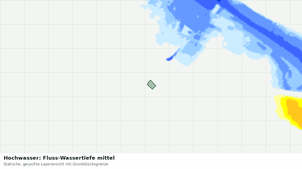 Statische Kartenansicht: Hochwasser: Fluss-Wassertiefe mittel