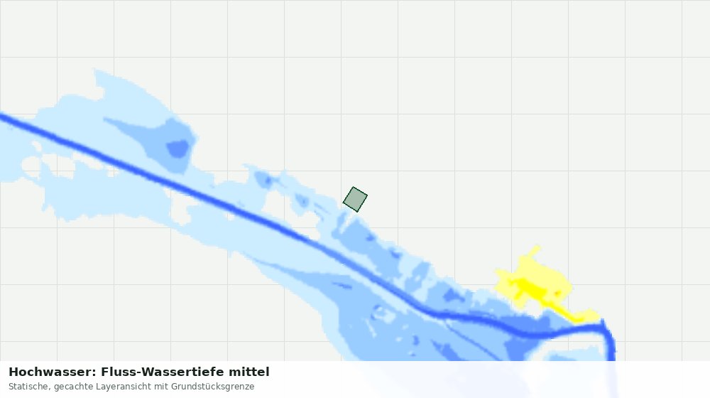 Statische Kartenansicht: Hochwasser: Fluss-Wassertiefe mittel