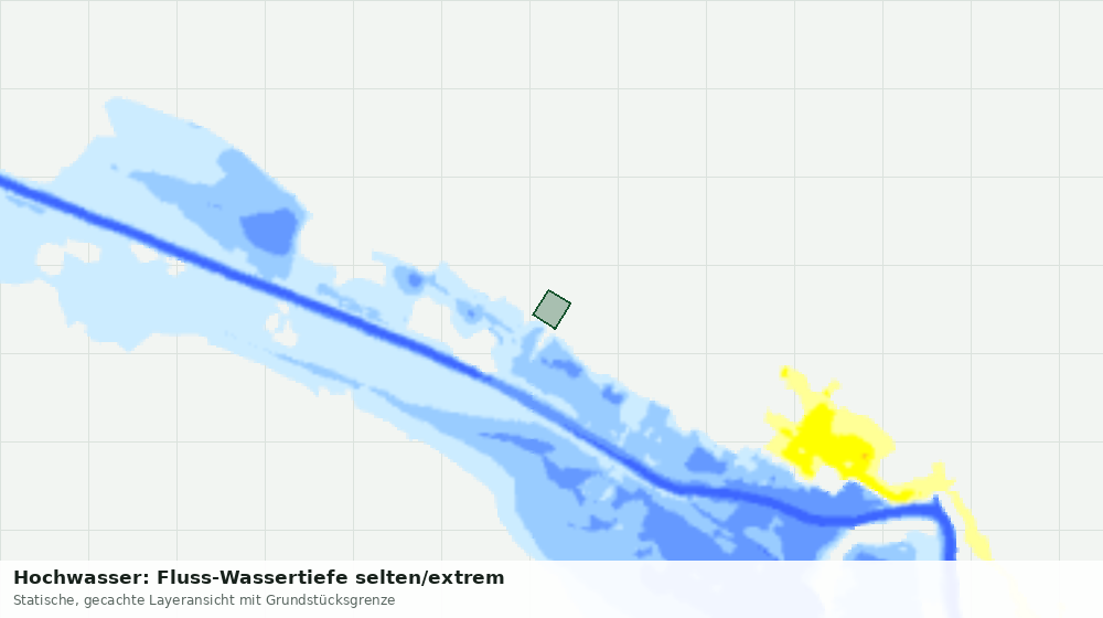 Statische Kartenansicht: Hochwasser: Fluss-Wassertiefe selten/extrem