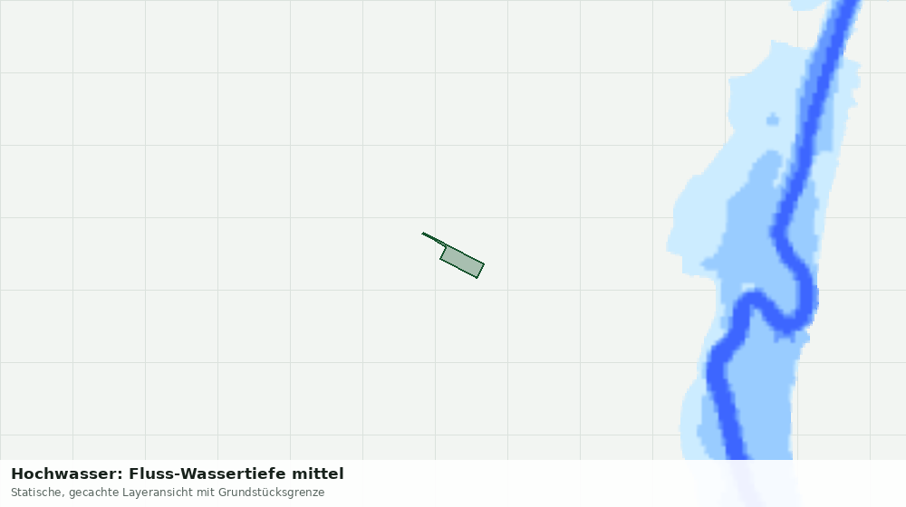 Statische Kartenansicht: Hochwasser: Fluss-Wassertiefe mittel