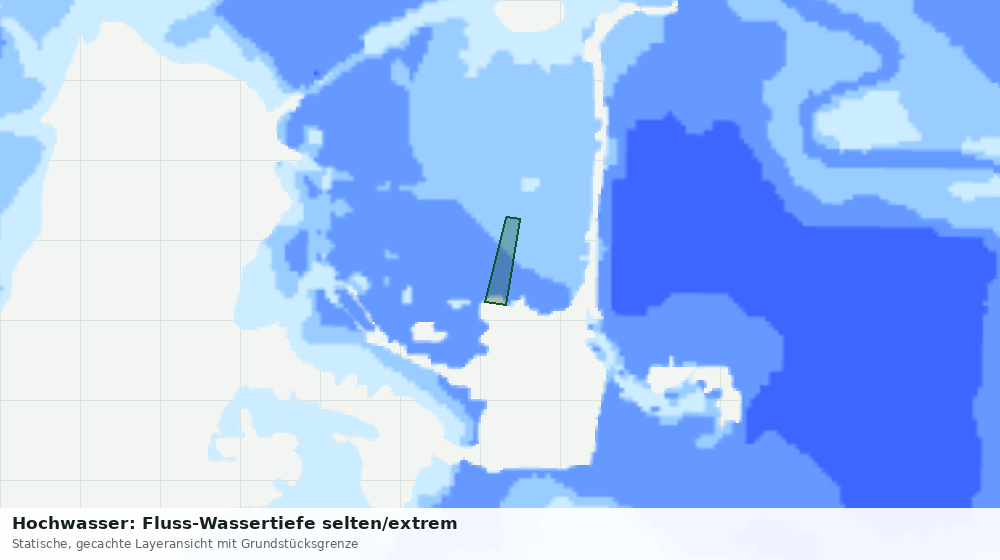 Statische Kartenansicht: Hochwasser: Fluss-Wassertiefe selten/extrem