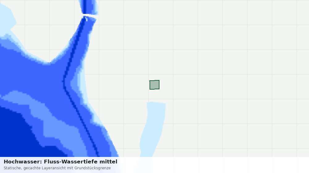 Statische Kartenansicht: Hochwasser: Fluss-Wassertiefe mittel