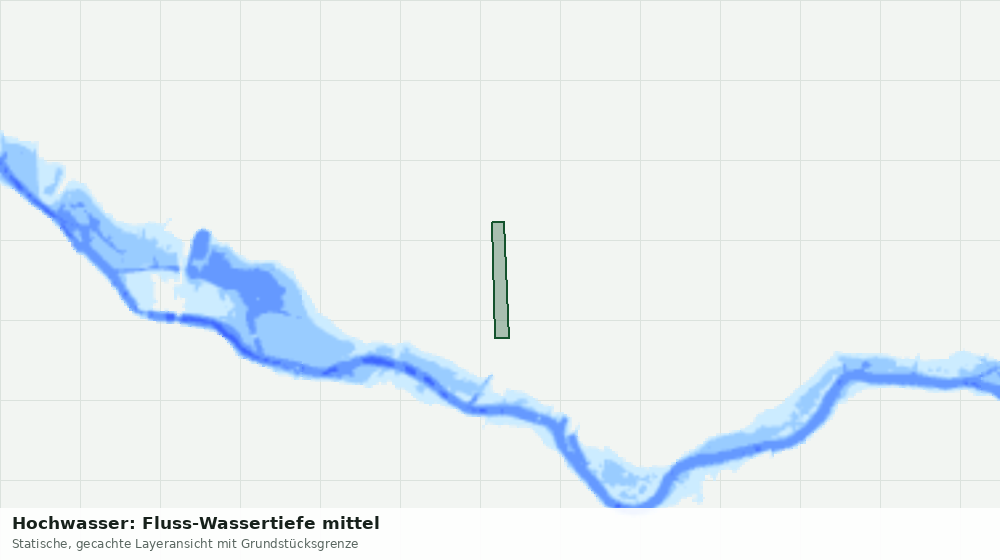 Statische Kartenansicht: Hochwasser: Fluss-Wassertiefe mittel