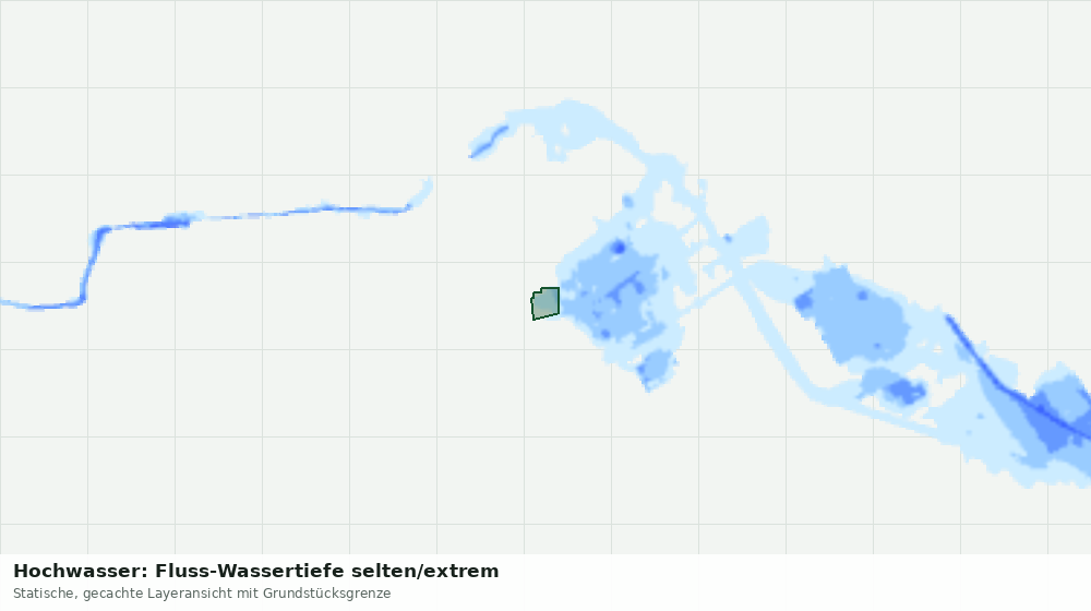 Statische Kartenansicht: Hochwasser: Fluss-Wassertiefe selten/extrem