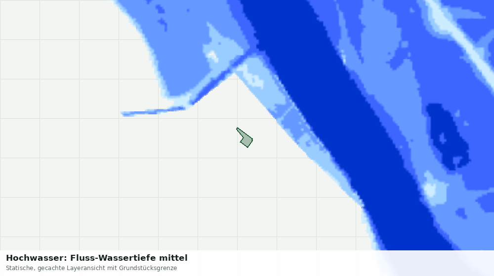 Statische Kartenansicht: Hochwasser: Fluss-Wassertiefe mittel