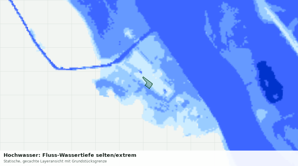 Statische Kartenansicht: Hochwasser: Fluss-Wassertiefe selten/extrem