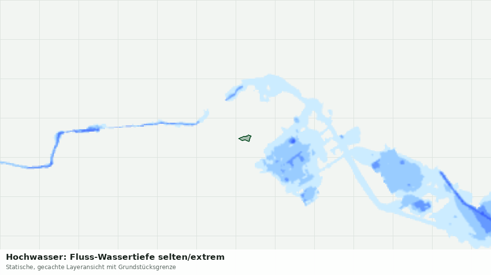 Statische Kartenansicht: Hochwasser: Fluss-Wassertiefe selten/extrem