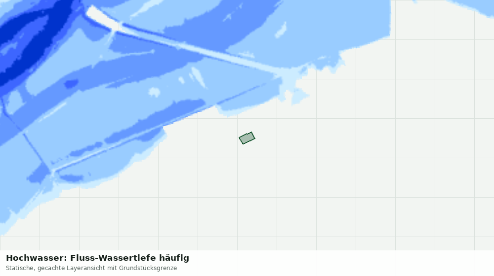 Statische Kartenansicht: Hochwasser: Fluss-Wassertiefe häufig