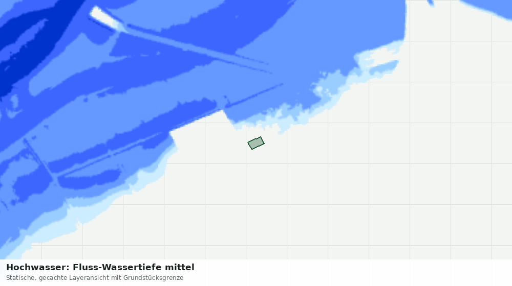Statische Kartenansicht: Hochwasser: Fluss-Wassertiefe mittel