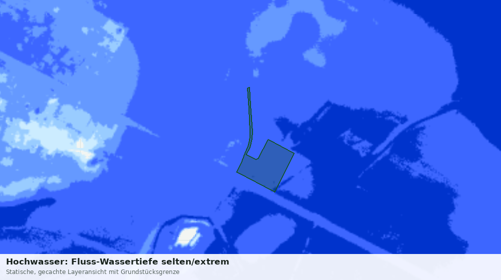 Statische Kartenansicht: Hochwasser: Fluss-Wassertiefe selten/extrem