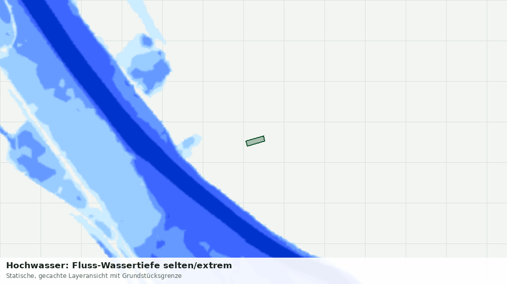 Statische Kartenansicht: Hochwasser: Fluss-Wassertiefe selten/extrem