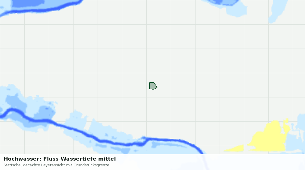 Statische Kartenansicht: Hochwasser: Fluss-Wassertiefe mittel