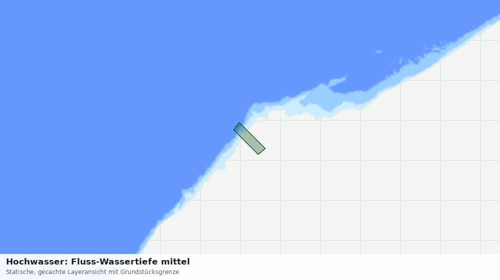 Statische Kartenansicht: Hochwasser: Fluss-Wassertiefe mittel