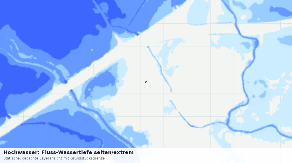 Statische Kartenansicht: Hochwasser: Fluss-Wassertiefe selten/extrem