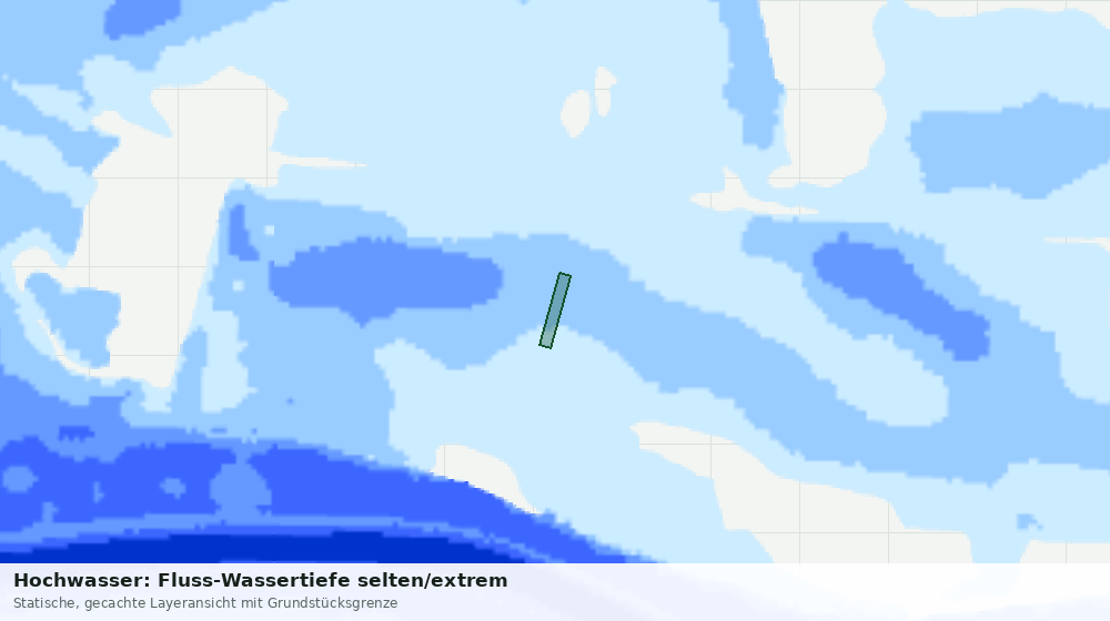 Statische Kartenansicht: Hochwasser: Fluss-Wassertiefe selten/extrem
