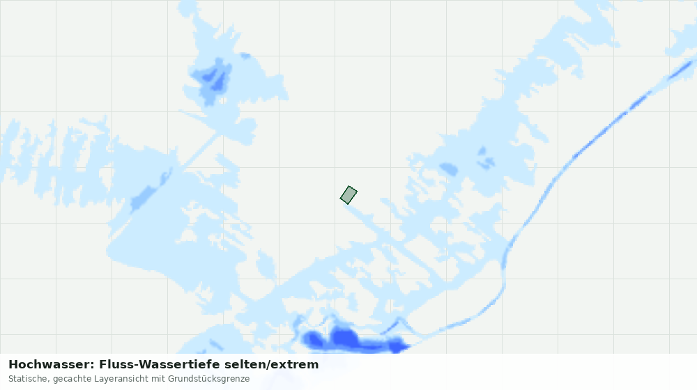 Statische Kartenansicht: Hochwasser: Fluss-Wassertiefe selten/extrem