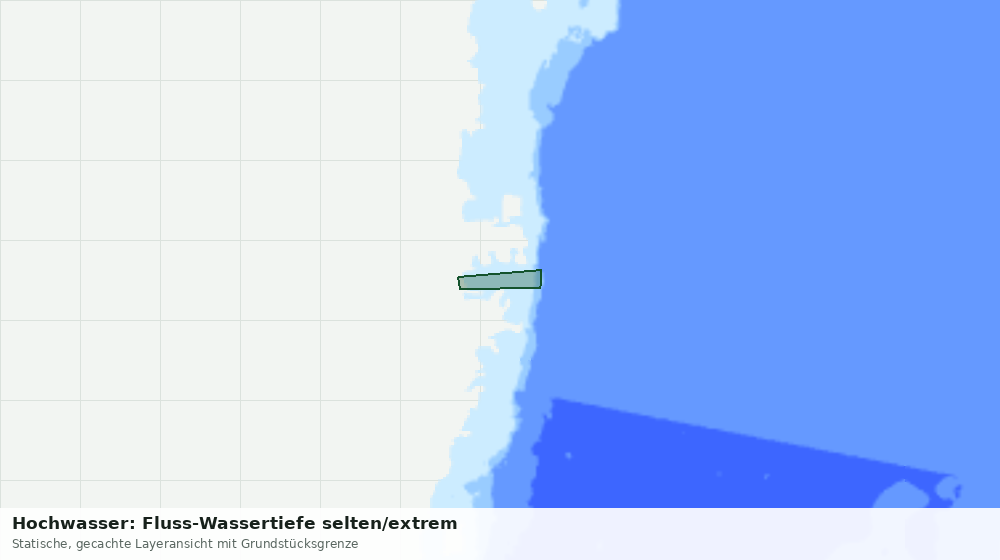Statische Kartenansicht: Hochwasser: Fluss-Wassertiefe selten/extrem