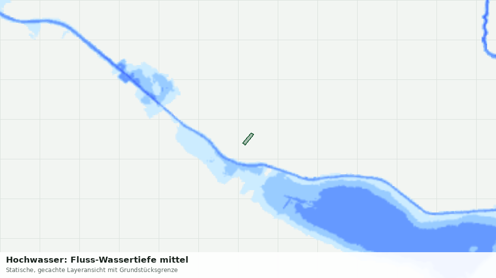 Statische Kartenansicht: Hochwasser: Fluss-Wassertiefe mittel