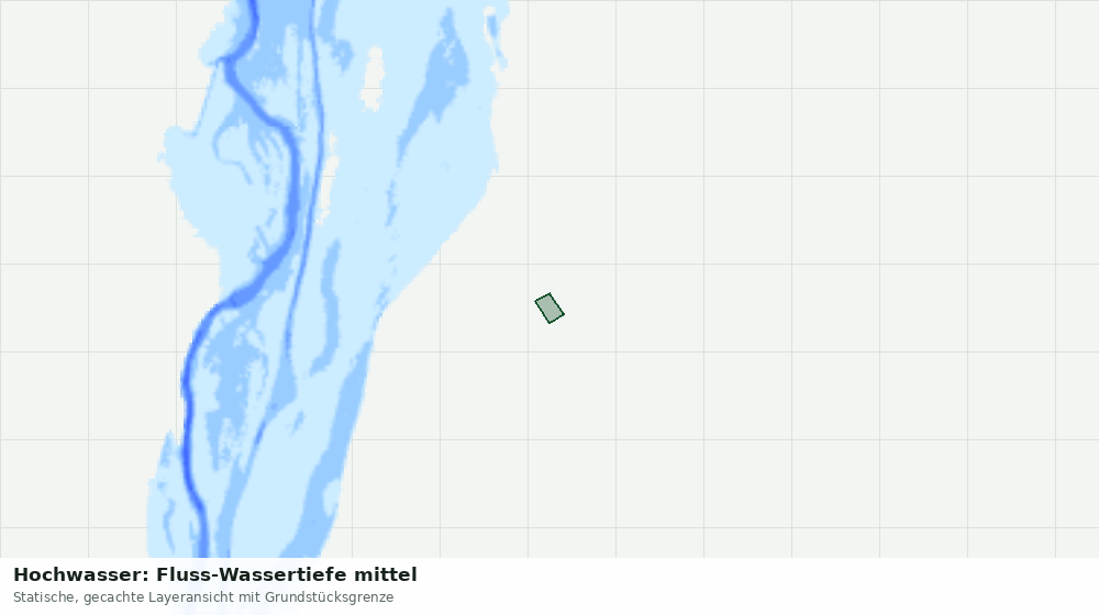Statische Kartenansicht: Hochwasser: Fluss-Wassertiefe mittel