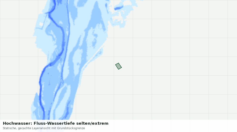 Statische Kartenansicht: Hochwasser: Fluss-Wassertiefe selten/extrem