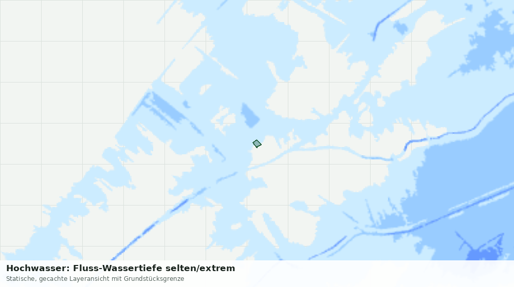 Statische Kartenansicht: Hochwasser: Fluss-Wassertiefe selten/extrem
