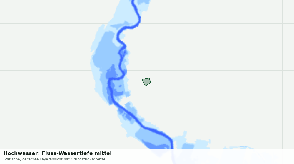 Statische Kartenansicht: Hochwasser: Fluss-Wassertiefe mittel