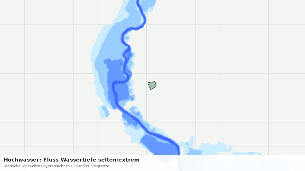 Statische Kartenansicht: Hochwasser: Fluss-Wassertiefe selten/extrem